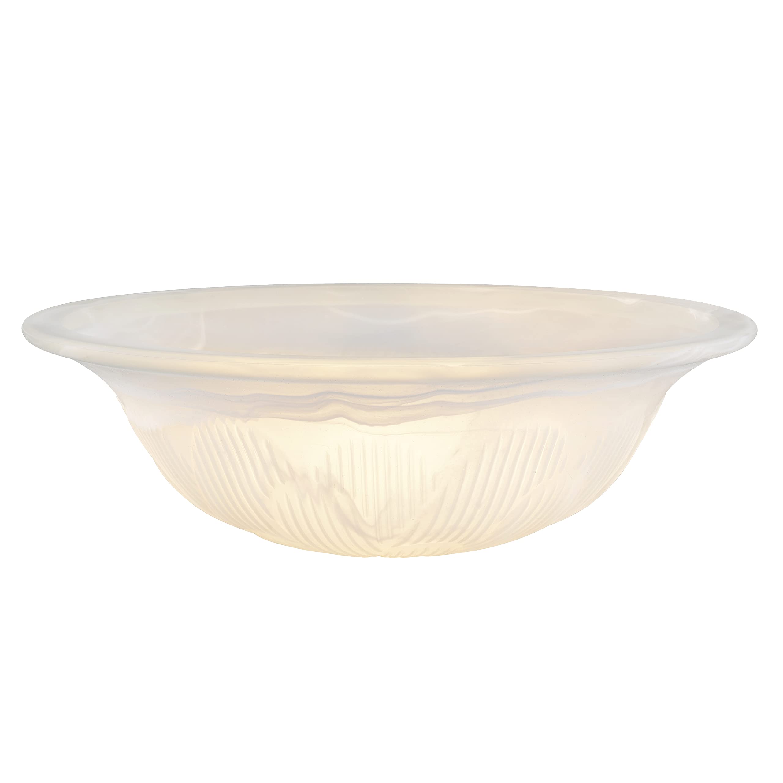 Aspen Creative 25016-65-1, Flush/Semi-Flush Mount Alabaster Glass Shade, 1/2'' Center Hole, 11-5/8'' Diameter X 3-7/8'' Height