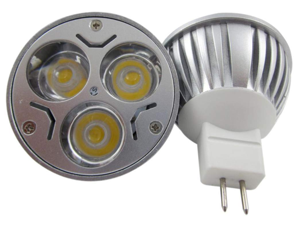 K JINGKELAI MR16 3W LED Bulbs, Warm White 2700K, 60° Beam Angle, 6 Count, Model YZMR16003WW