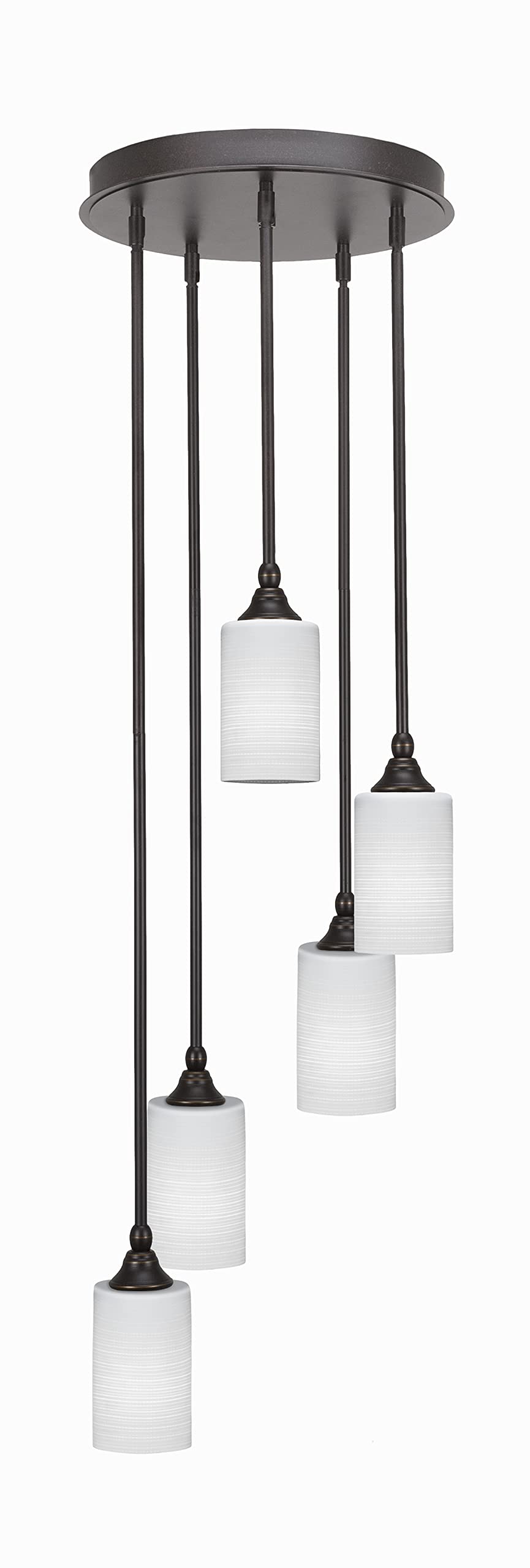 Empire 5 Light Cluster Pendalier in Dark Granite Finish (2145-DG-4061)