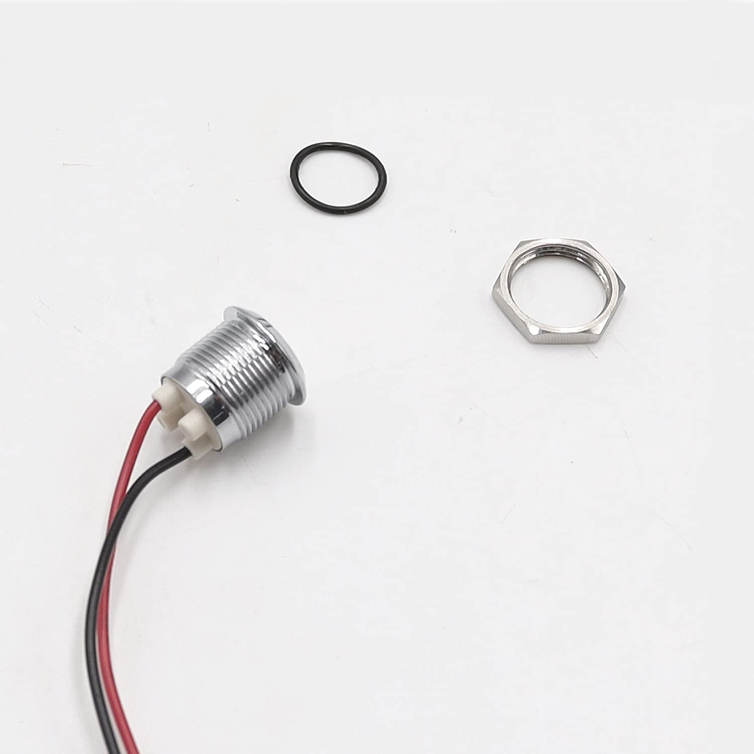 Taiss Led Indicator Pilot Dash Light Blue (High Beam Indicator), 1/2 ''(12Mm)12V Led Metal Signal Indicator Light. F-009-Ygd-B