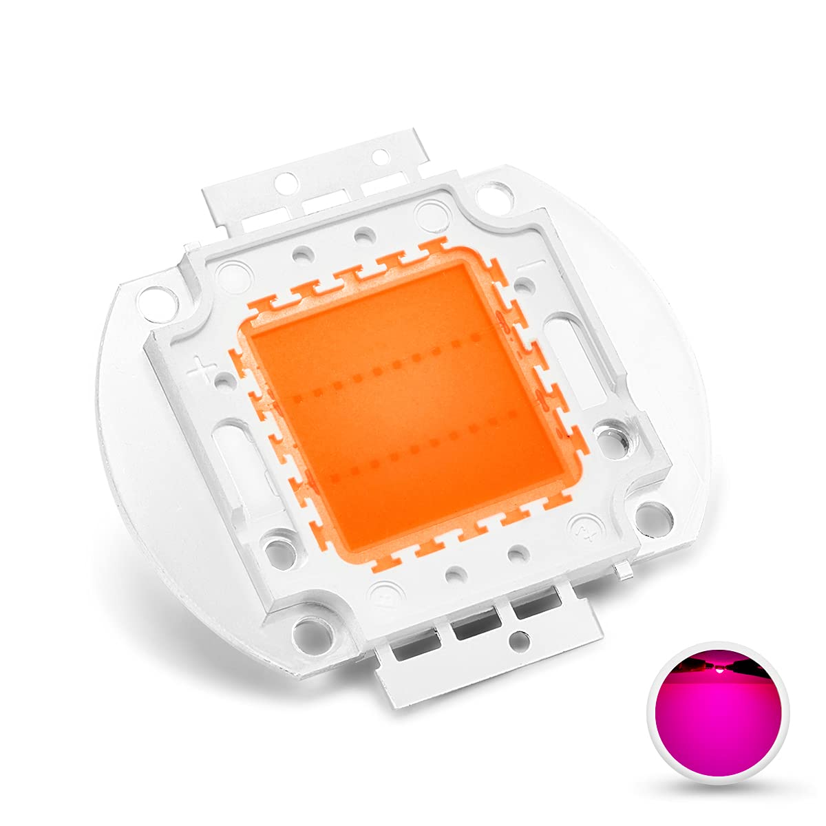 CHANZON High Power Led Chip 20W Full Spectrum Plant Grow Light (380nm - 840nm / 600mA / DC 30V - 34V / 20 Watt) SMD COB Emitter Diode Components 20 W Bead for DIY Hydroponic Flowers Growing Lamp