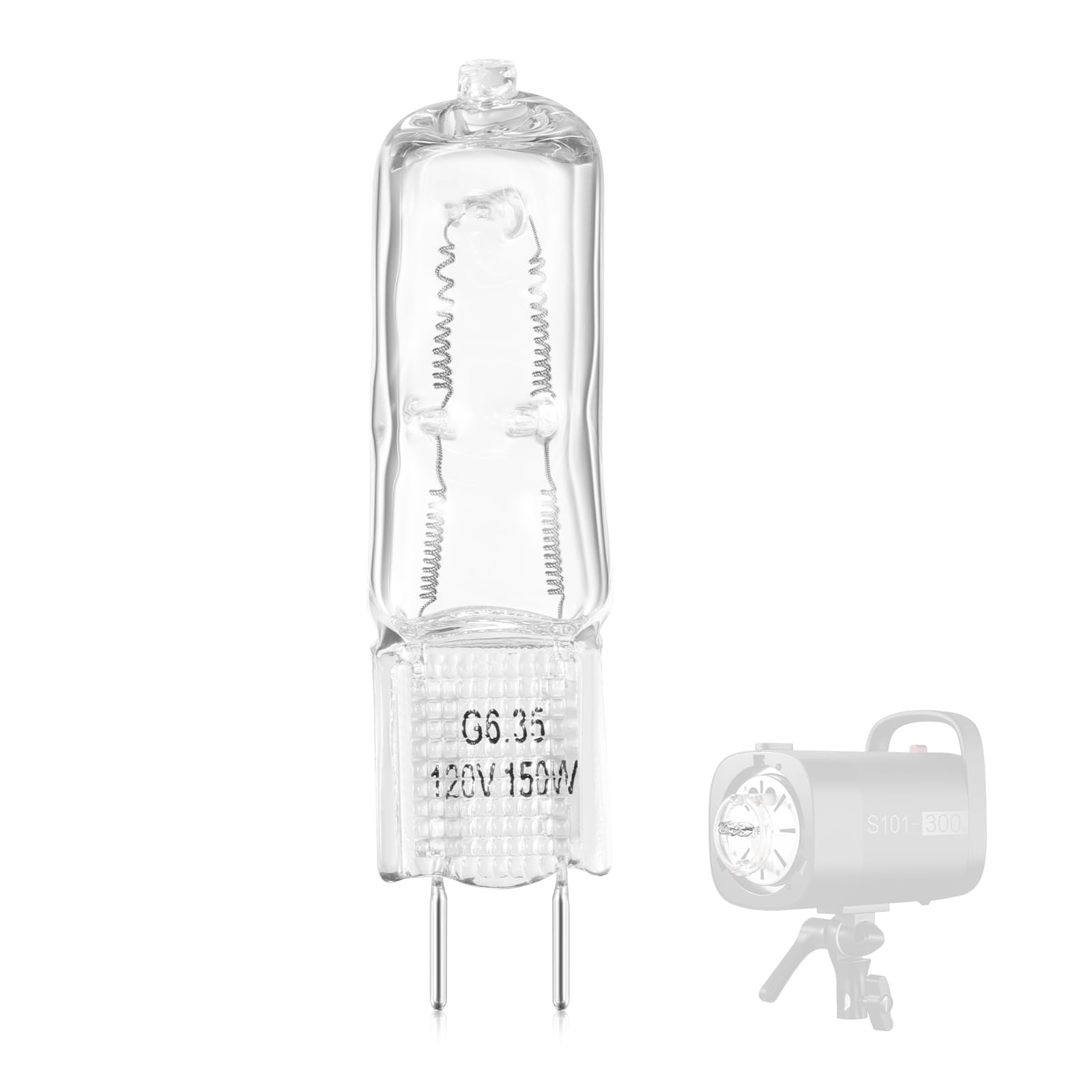 Neewer 120V 150W Modeling Lamp, 2600K Halogen Modeling Light Bulb With Heatproof Porcelain E26 Base, 1710Lux/1M Max Illuminance,