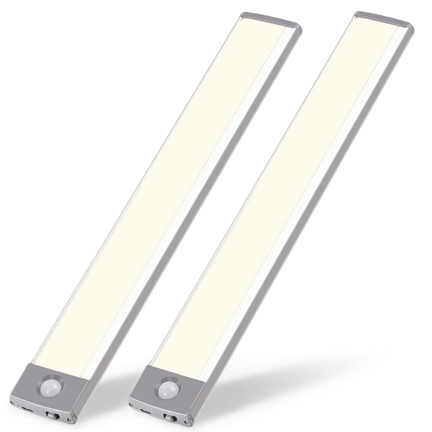 Under Cabinet Lights,USB Rechargeable Kitchen Night Light,54-LED Battery Operated Counter Closet Lighting,Uniform Light,Wireless