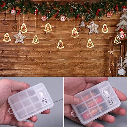 Aodini Christmas Lights, 120 Led Lights 9.84 Feet Long Christmas Decorations Lights, With Flashing Bubble Lights,10 Cute Round Lights, Extendable For Indoor, Outdoor (White)