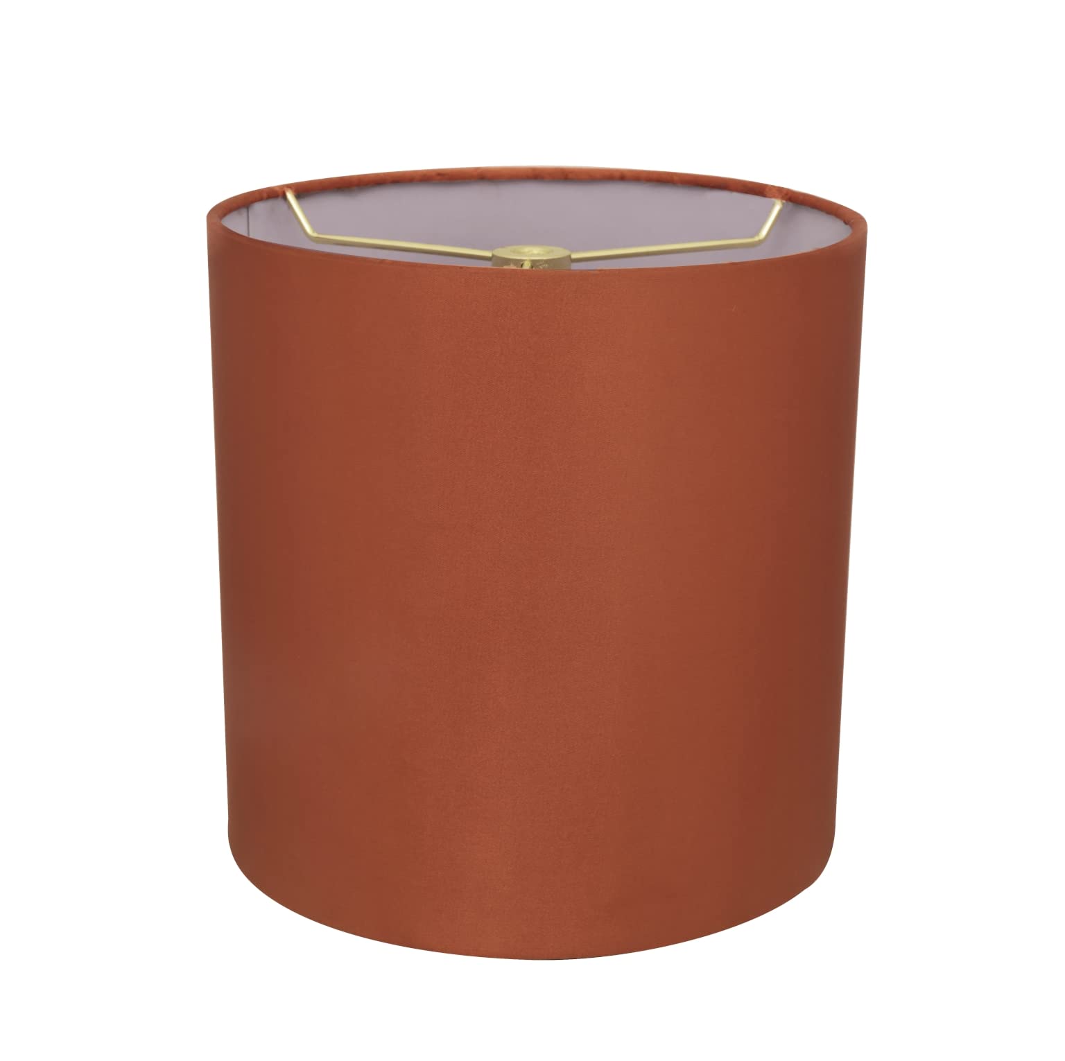 Aspen Creative Drum Lamp Shade 8in Sateen Fabric Redwood Model 31063A