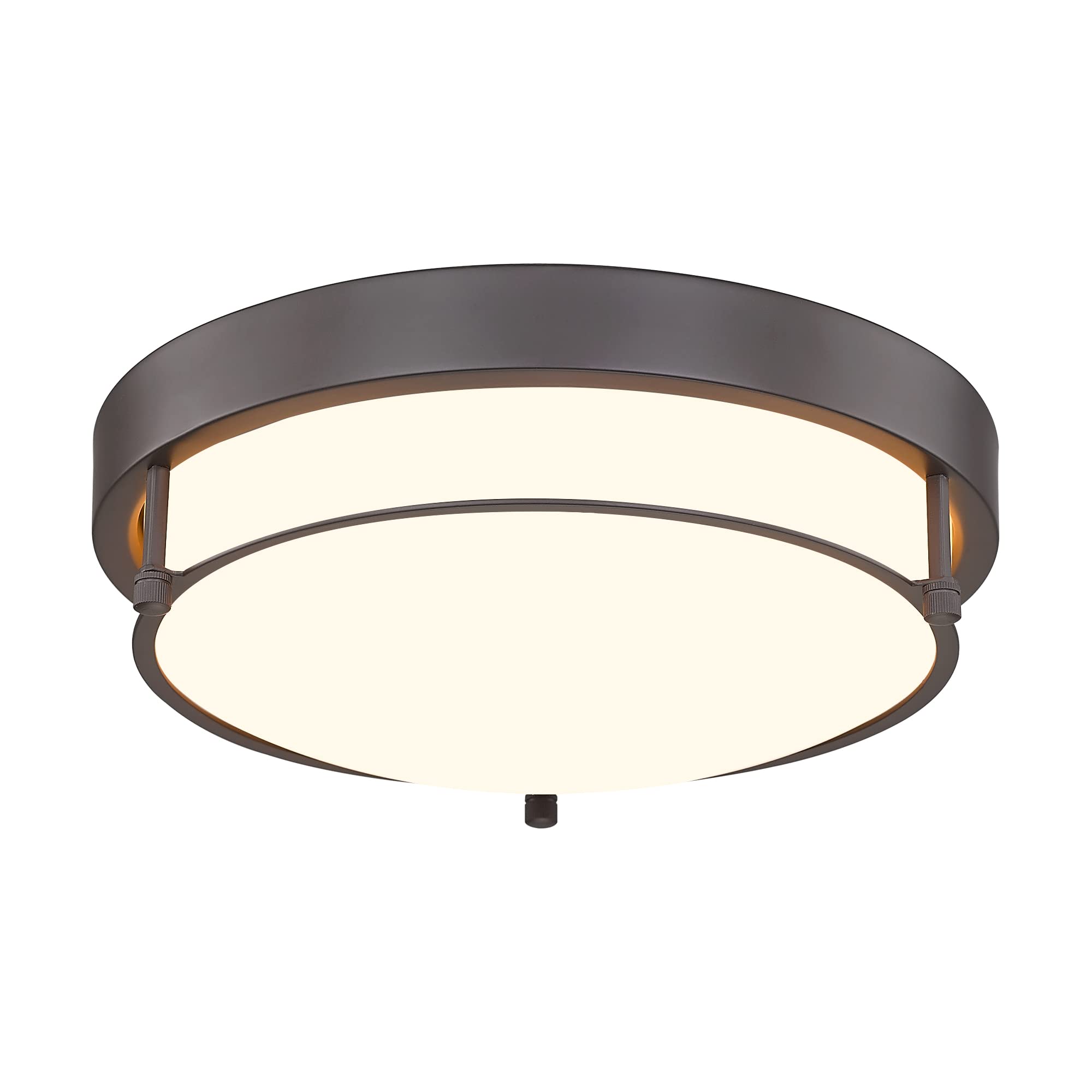 Cargifak 12 Inch Flush Mount Ceiling Light, 2-Light Close To Ceiling Light Fixtures With Oil Rubbed Bronze Finish For Bathroom Bedroom Kitchen Hallway, 4822-Orb