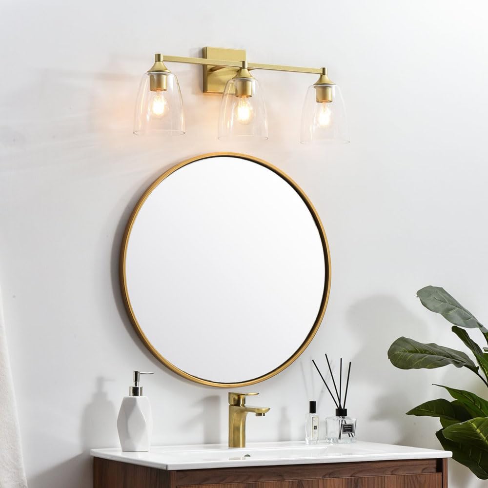 Living District Harris 3-Light Iron & Glass Bath Sconce in Chrome/Clear