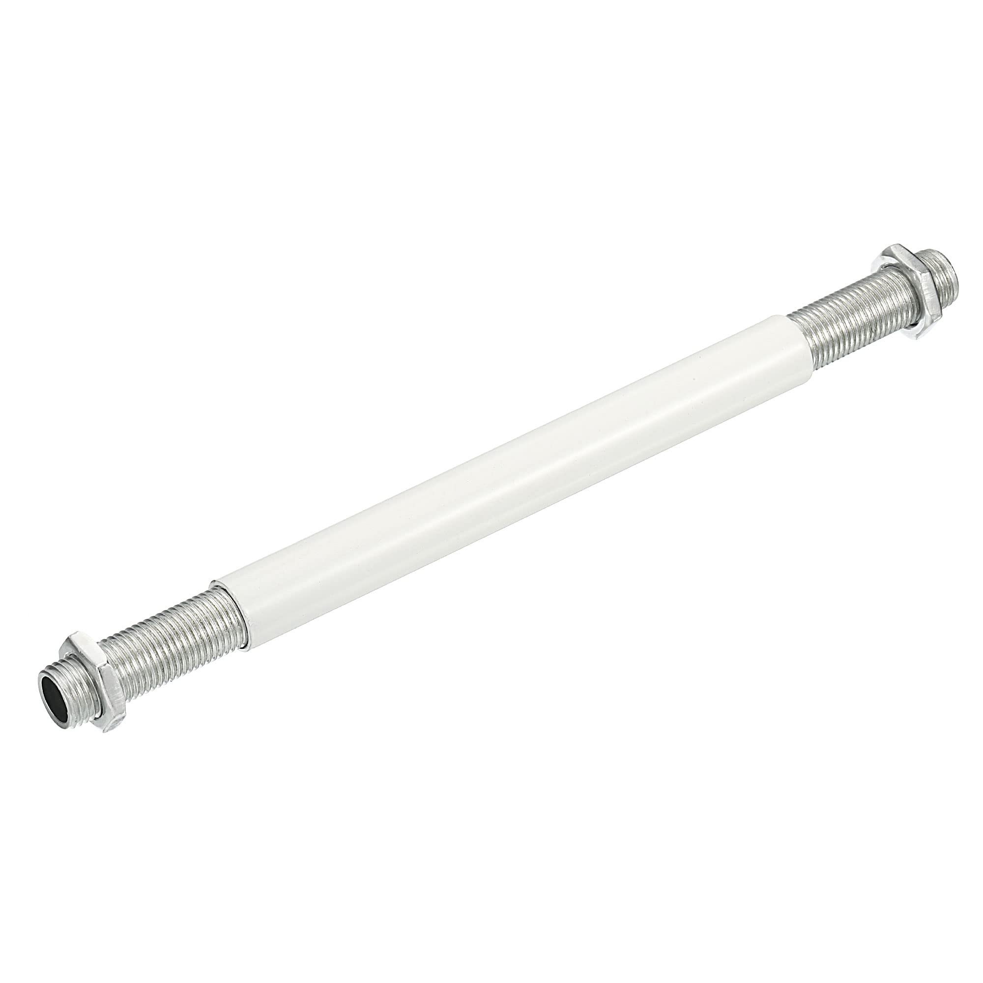 Meccanixity Threaded Extension Rod, 3.94&quot; Lamp Pipe With Connector Light Fixture Parts For Pendant Light Island Lighting Chandeliers Stems, White 2 Set