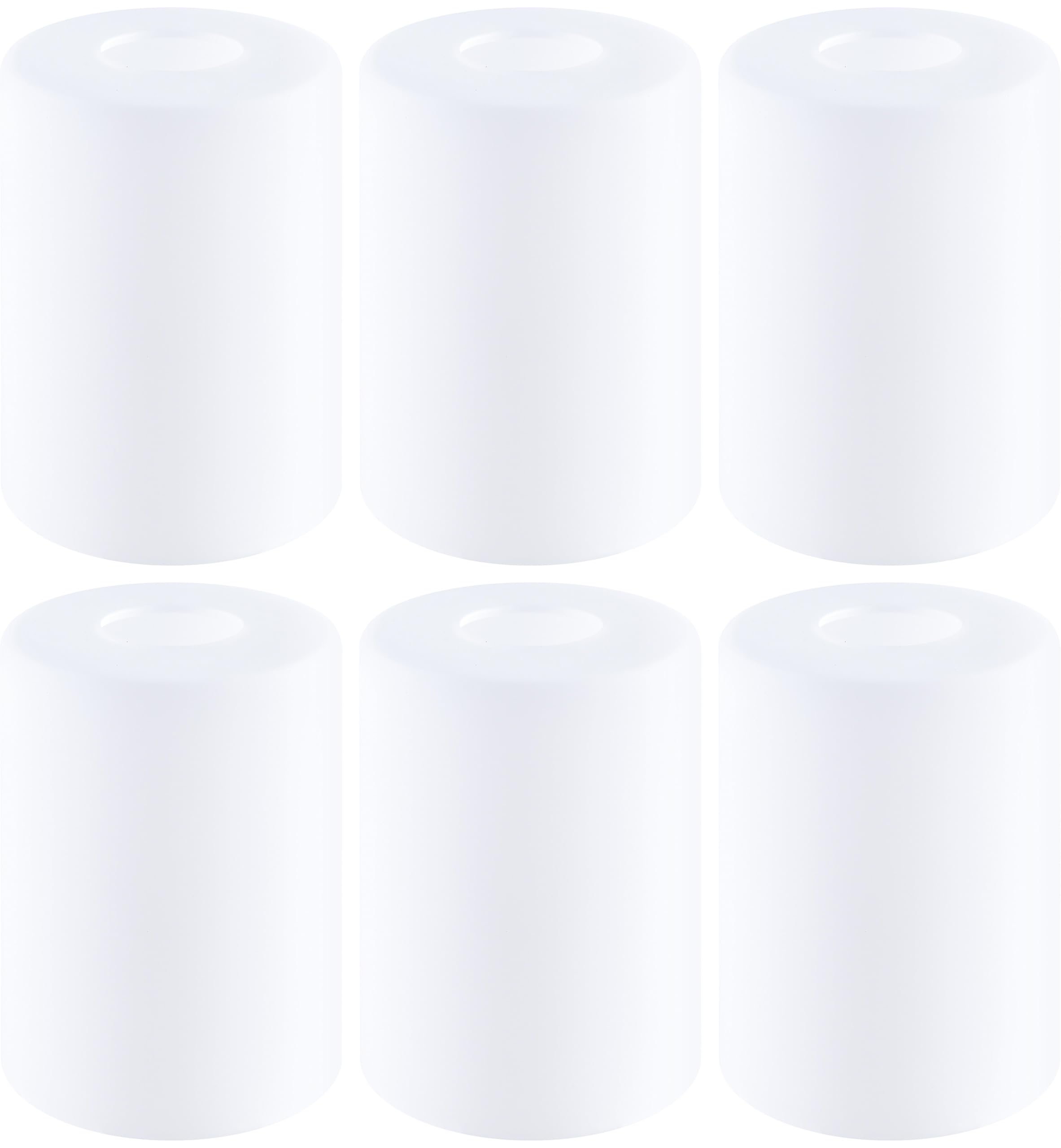 6 Pack White Frosted Glass Shade For Light Fixtures,Cylinder Glass Light Shade Replacement,5.5"Height,3.54"Diameter,1.65"Fitter - Lamp Shades For Floor Lamps,Bedside,Chandelier,Wall Sconces -By Go&So
