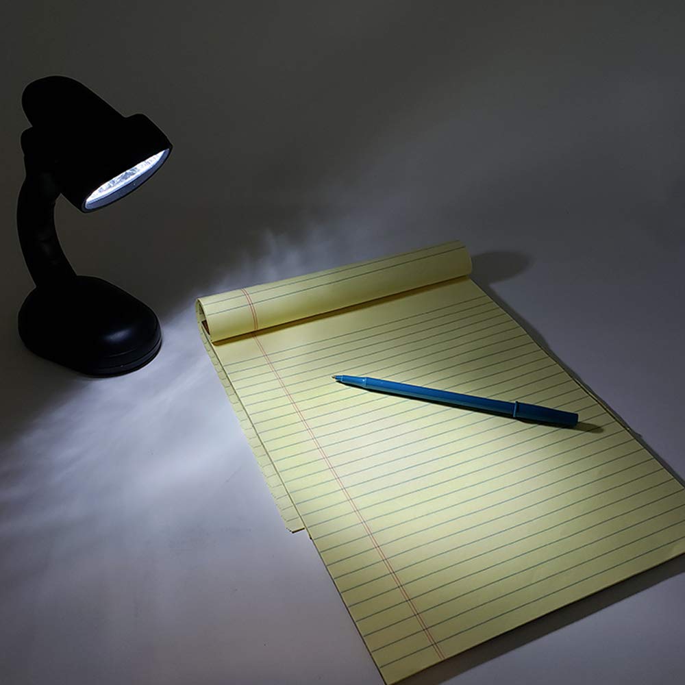 Set of 2 LED Black Desk Reading Lamp and Portable Study Lamp with 12 Led Bulbs and Bright Study Lamp for Work Station Illuminati