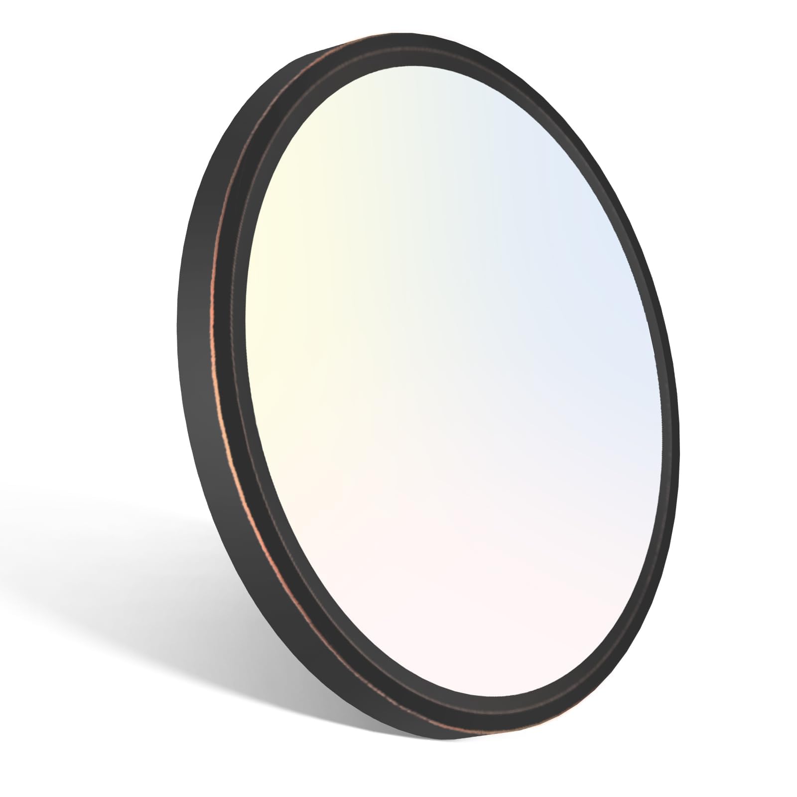 libtit 7 Inch Oil Rubbed Bronze Flush Mount Ceiling Light, 15W Ceiling Light Fixture,3000K/4000K/6500K Color Selectable,Ultra-Th