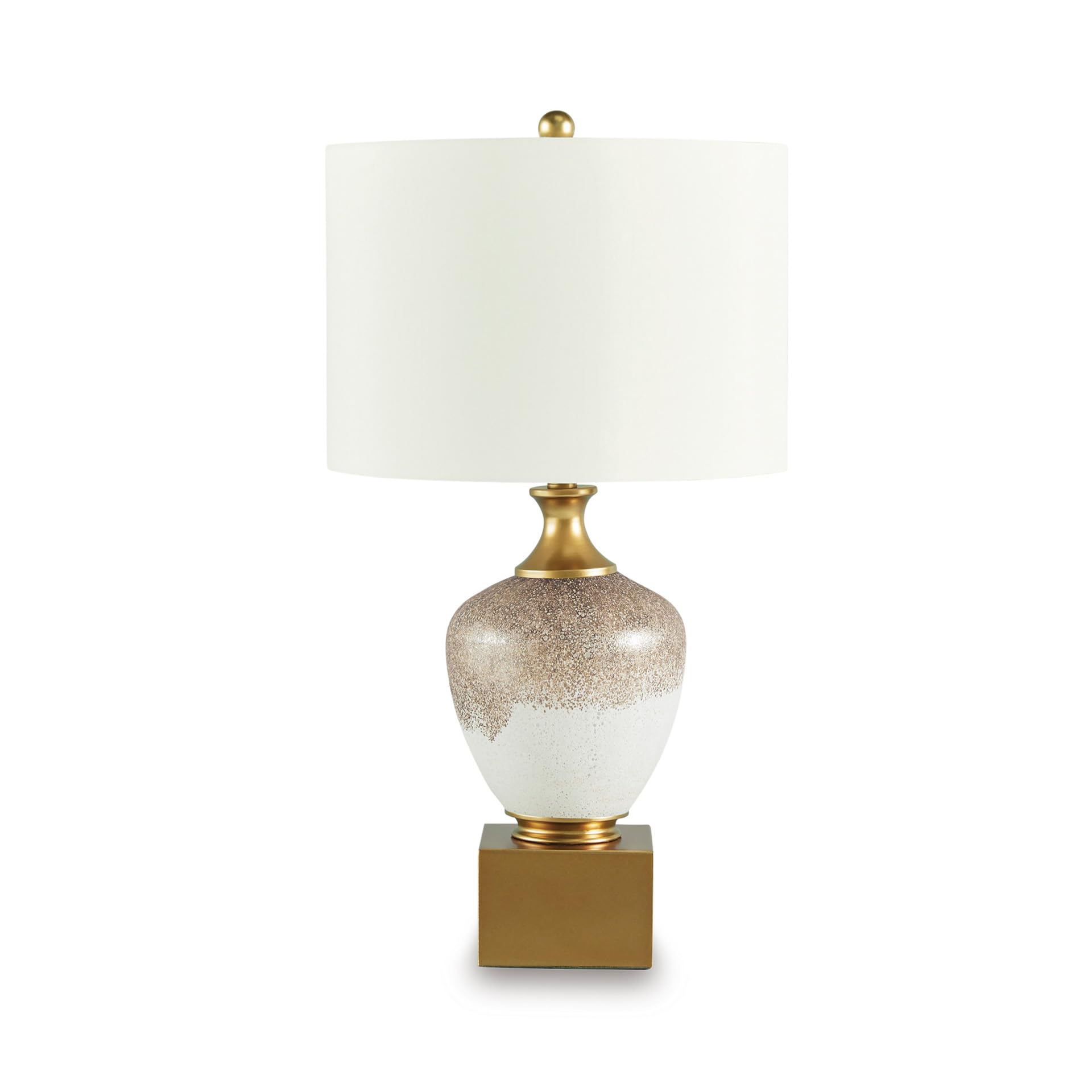 Signature Design by Ashley Tavisburg Vintage Metal Table Lamp with 3-Way Switch, Light Brown & Metallic