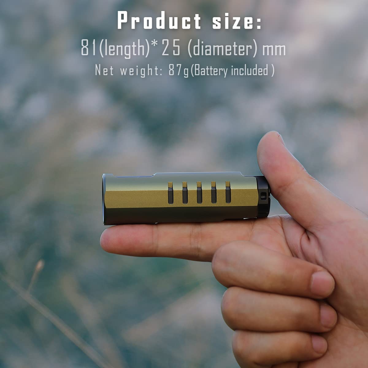 IMALENT LD70 EDC Flashlight, 4000 Lumens, Aluminum, Small, Green