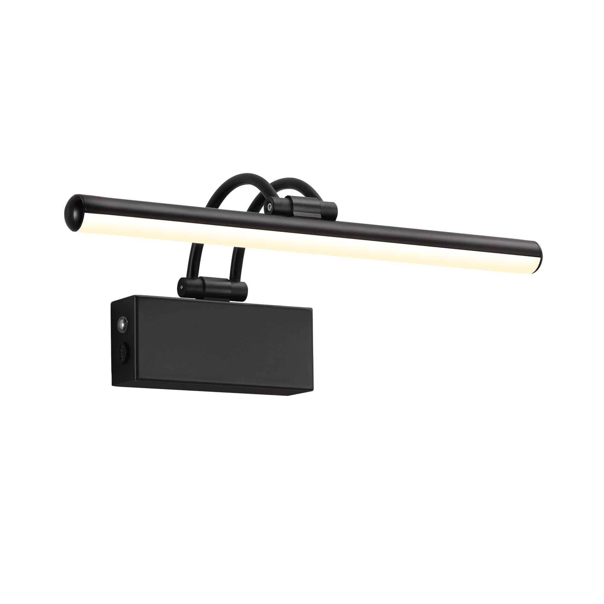 KDG LED Cordless Wall Picture Light with Remote, 5200mAh Rechargeable Dimmable Art Lighting, Adjustable Swing Arm, Picture Frame