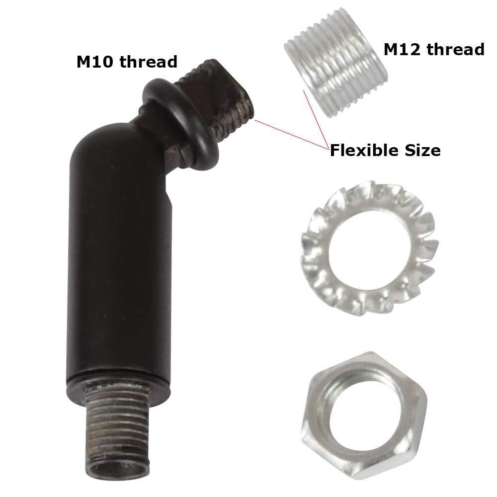 MELUCEE Black Sloped Ceiling Adapter for Chandeliers - Perfect for Vaulted or Angled Ceilings