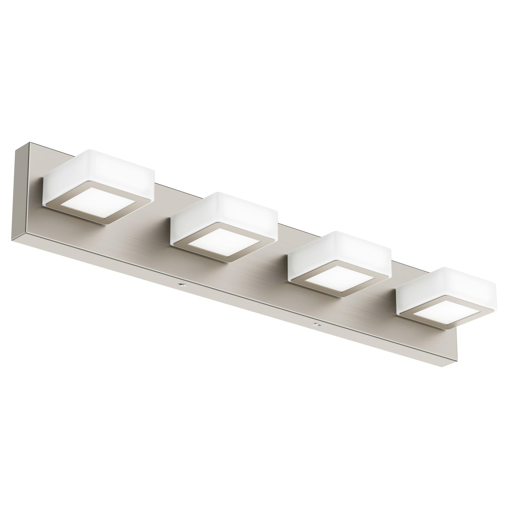 Ralbay 4-Light Vanity Light, Brushed Nickel, Metal & Acrylic, 26 inch, Model 8590