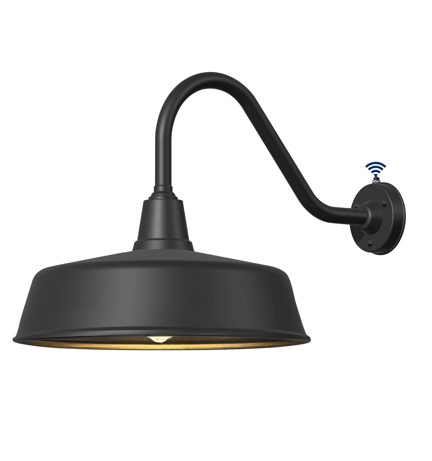 Ytzlvw 18&quot; Black Gooseneck Barn Lights - Dusk To Dawn Outdoor Porch & Garage Sconces