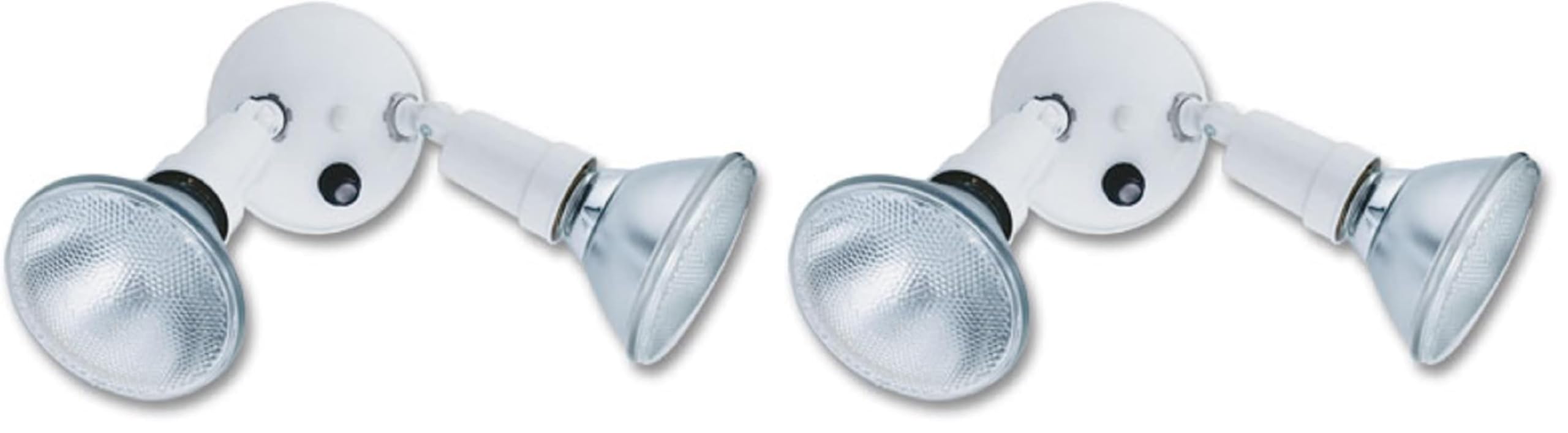Lithonia Lighting OFTH 300PR 120 P WH-M12 Adjustable Twin PAR Holder with Dusk-to-Dawn, 120 Volts, 300 Watts, White (Pack of 2)