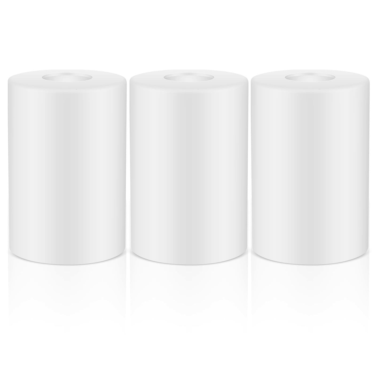 Teenyyou 1 Pcs White Frosted Glass Shade Replacements for Pendant Light Fixtures Glass Lamp Shade Cover, 1-5/8 Inch Fitter E26 B