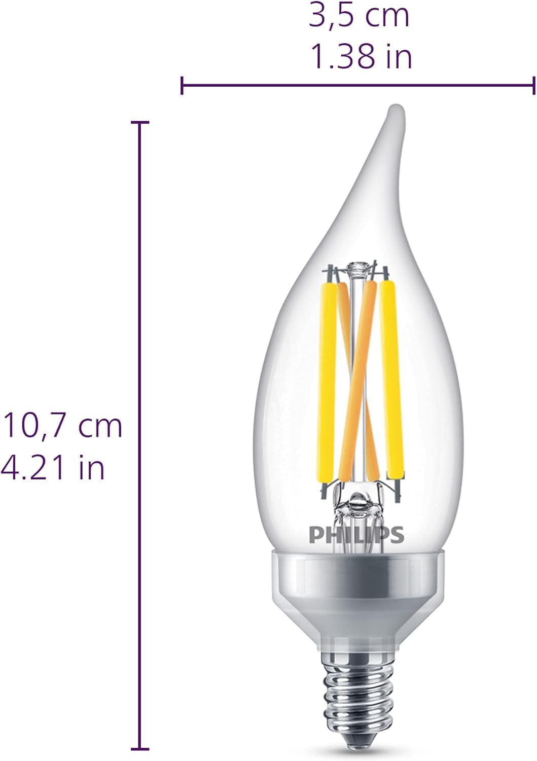 Philips Led Ba11 Ultra Definition Dimmable Led Light Bulbs - Flicker-Free 75W Light Bulbs With Eyecomfort Technology - Daylight