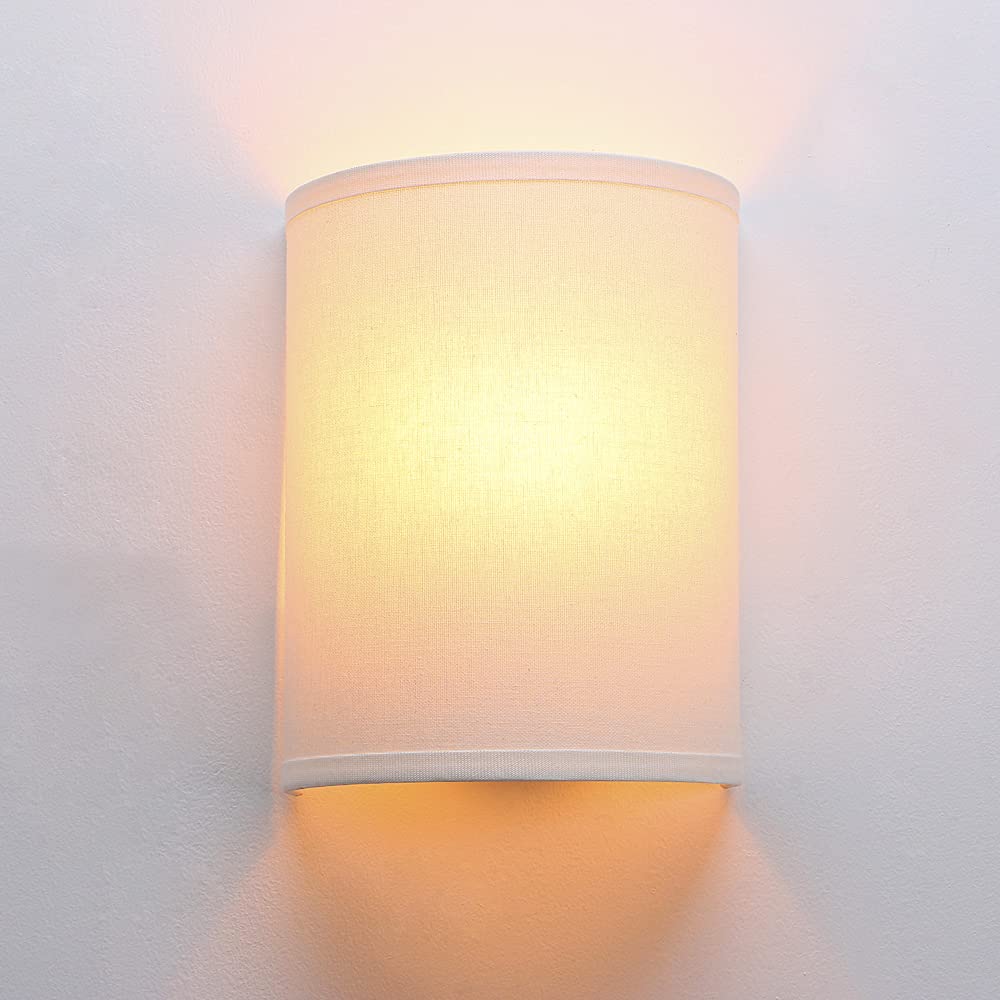 Yosoan White Boho Wall Sconce Hallway Fixture Light, 1-Light Vanity Indoor Hardwired Modern Wall Mount Retro Vintage Industrial