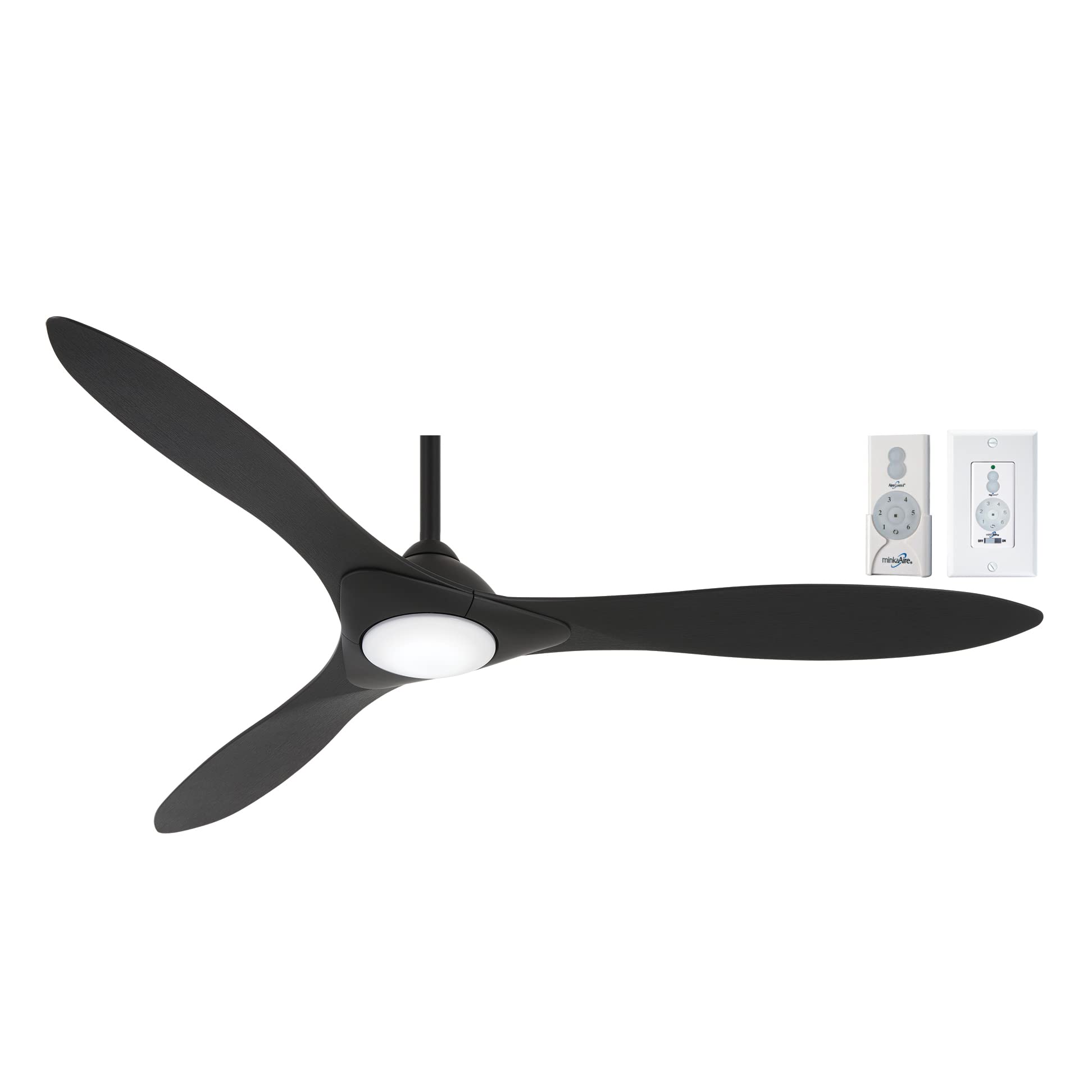 MINKA-AIRE Sleek 60in Smart Ceiling Fan with LED Light, Remote Control, Model F868L-CL/CL