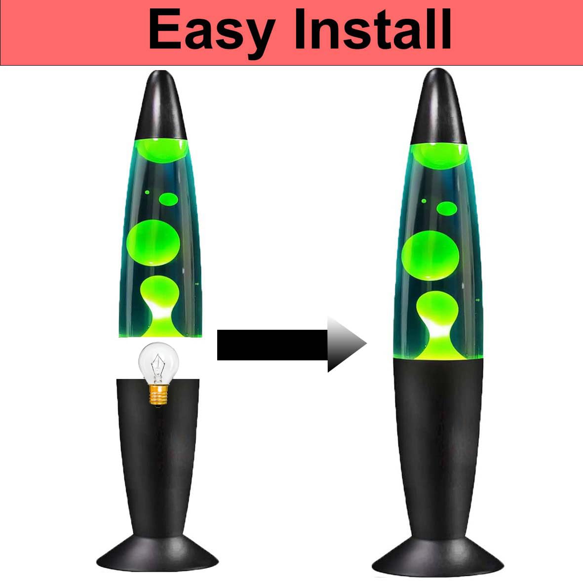 RKOZCSTA Lava Lamp Bulb - E17 110V 30W Replacement, Soft Warm White Glow, Glass, 6-Pack