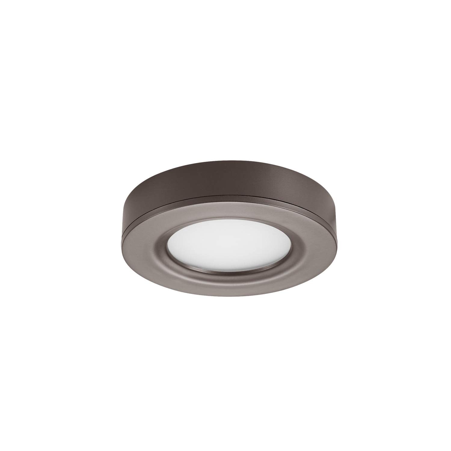 GETINLIGHT Dimmable LED Puck Lights Kit, 3000K Soft White, Bronze, 6-Pucks, ETL Listed, Model IN-0102-6-BZ