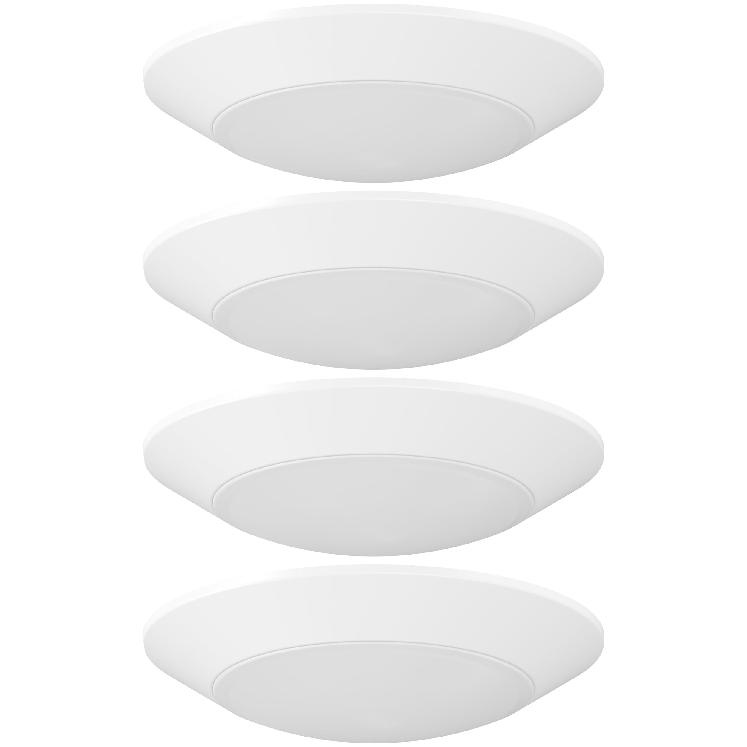 Getinlight 6-Inch Led Disk Lights, Dimmable Surface Mount, 5 Color Temperature Selection, 4-Pack, Matte White, Etl Listed, In-03