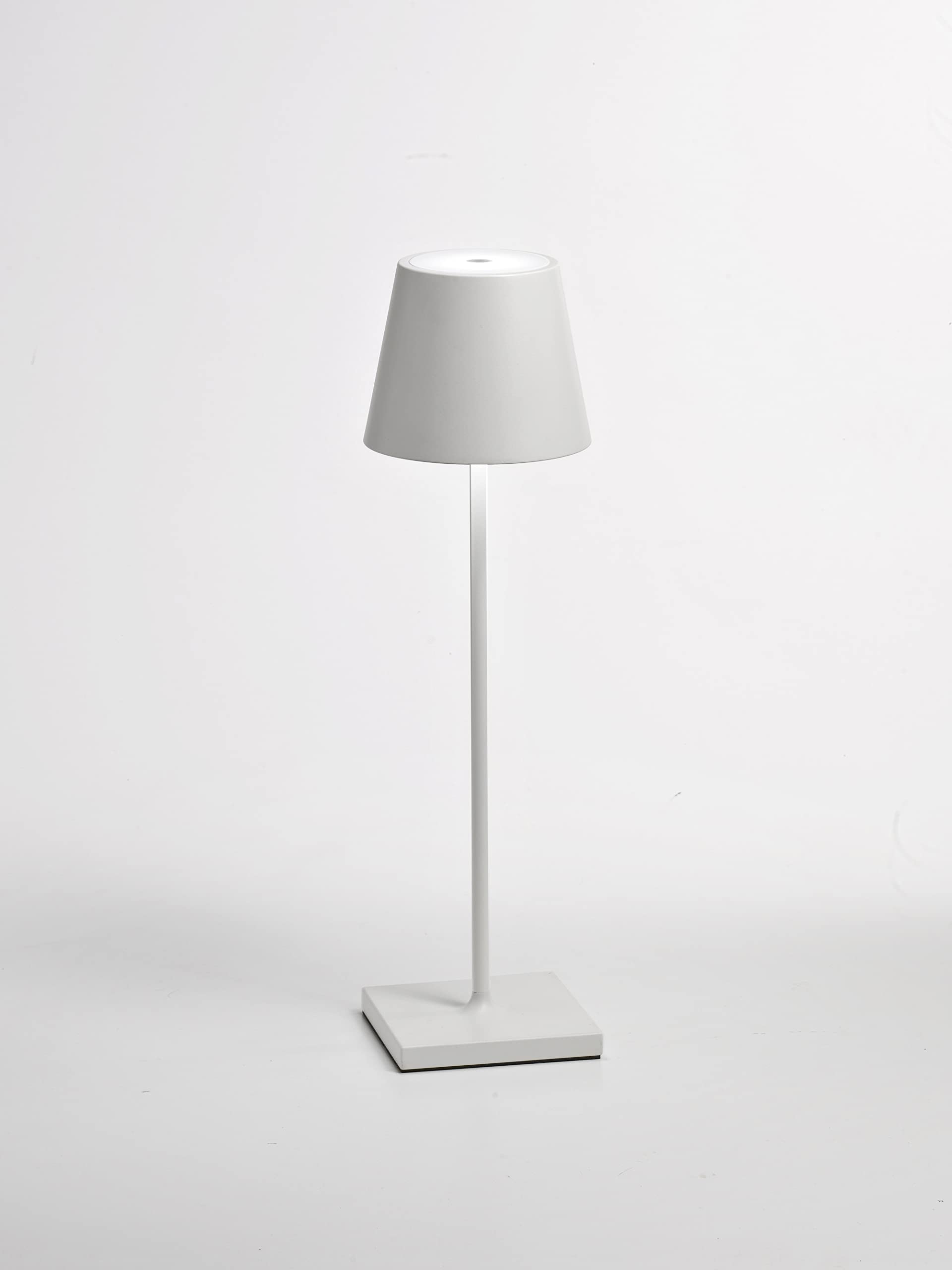 Zafferano Poldina Pro Lamp Rechargeable Cordless Table Lamp Touch Control 2200-3000K 14.9 Inches White LD0340B4