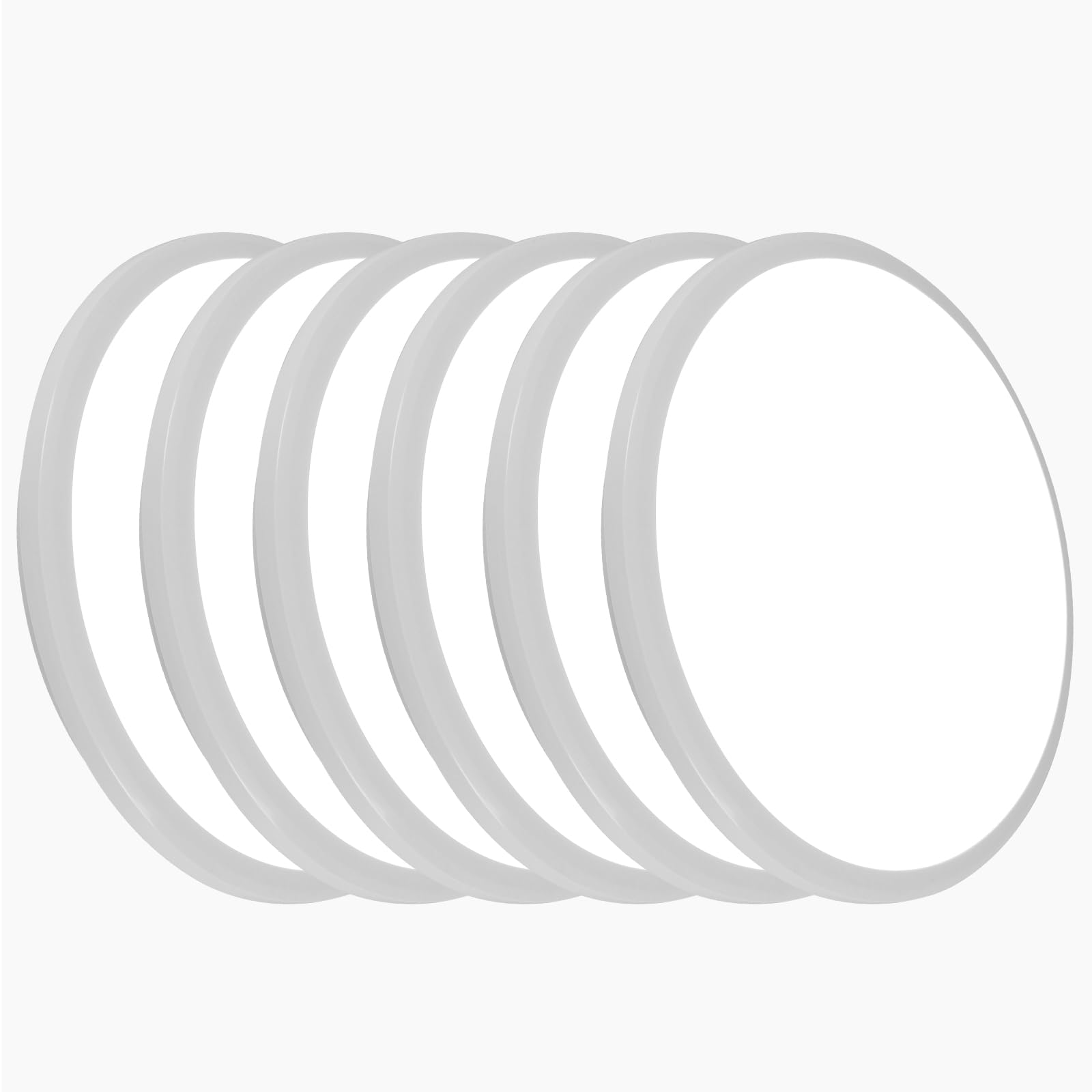 Delipop 6 Pack 12&quot; Led Ceiling Light, 24W Waterproof Round Fixture For Indoor/Outdoor Use