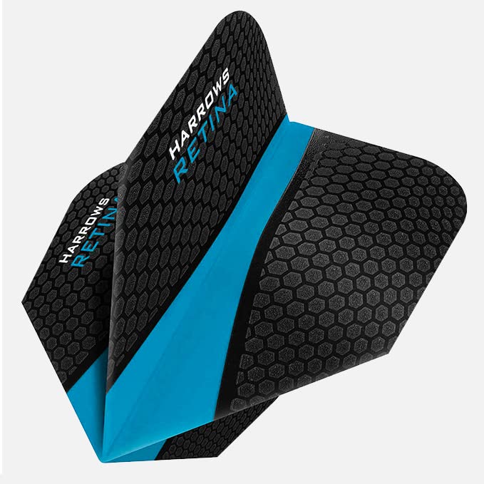 Harrows Retina Dart Flights - enhanced 100 Micron - 5 Sets (15 Total) - Aqua Color - Professional Darts Accessories