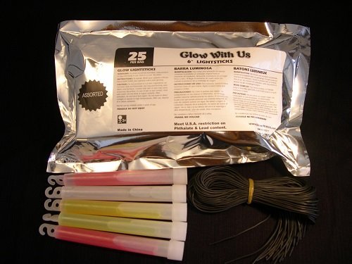 Glow Sticks Bulk Wholesale, 25 6    Industrial Grade Industrial Grade Light Sticks. Assorted Bright Colors, Glow 12-14 Hrs, Safe