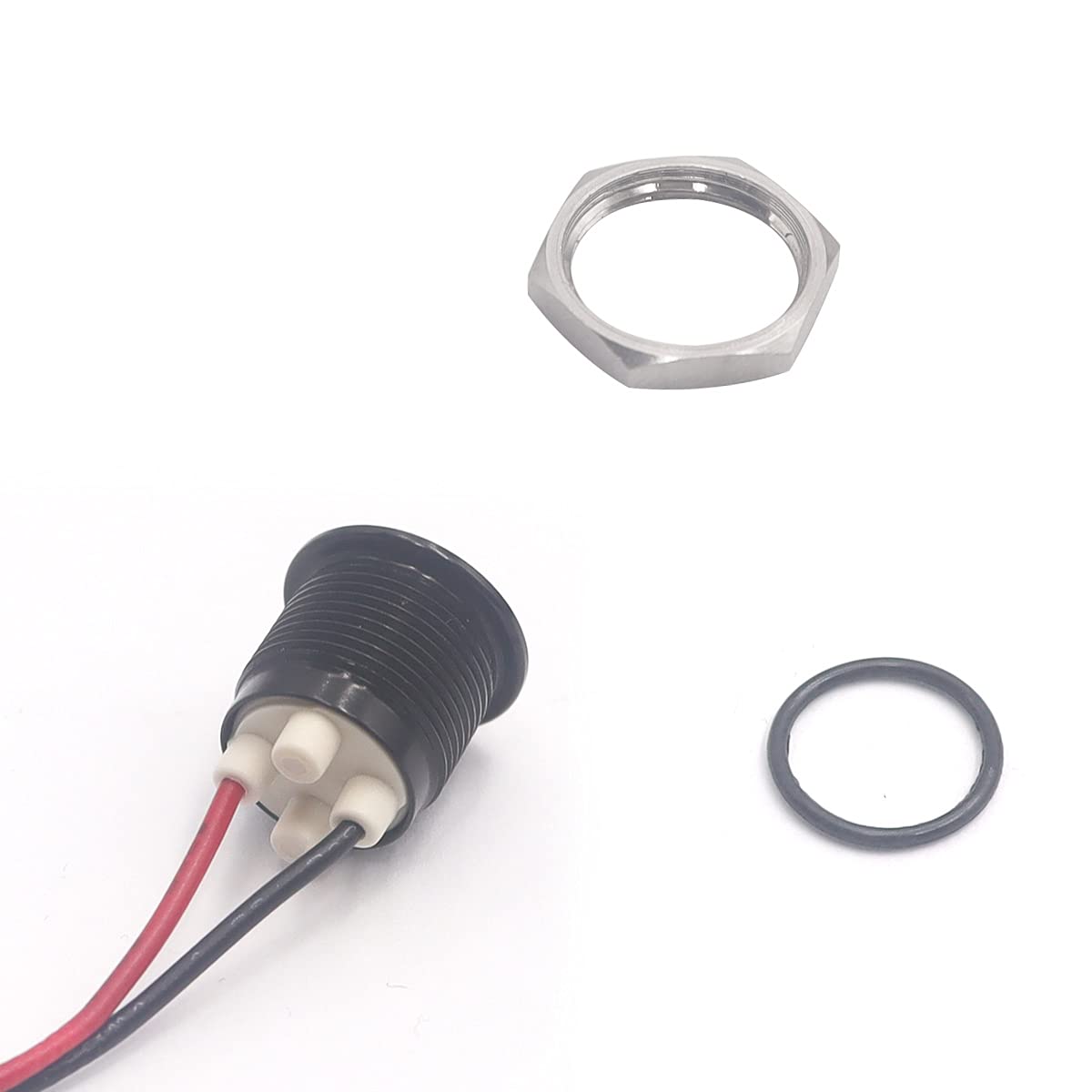 Taiss Led Indicator Pilot Dash Light (Battery/Alternator Warning) Red, 1/2&quot;(12Mm )12V Led Metal Signal Indicator Light.F-010-Dc-R