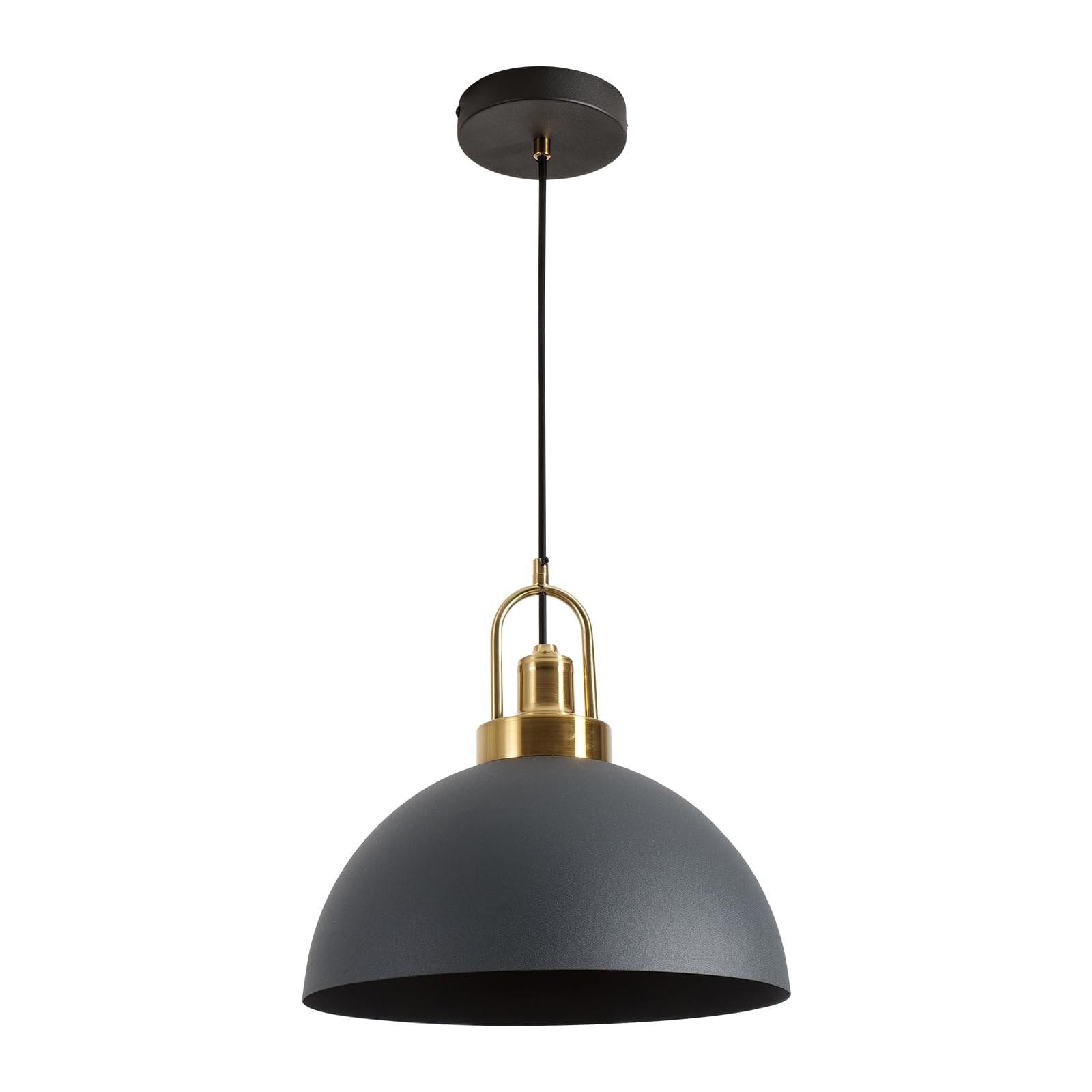 YHANFENGCY Modern Industrial Black Pendant Light - 13.58 Inch Diameter Pendant Light- 78.74 Inch Wire Length Perfect for Kitchen