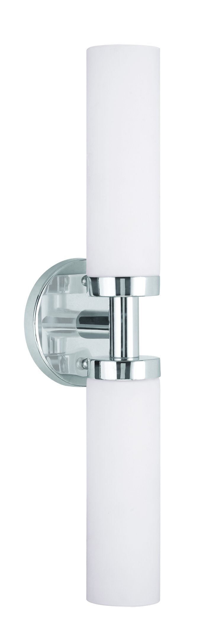 Livex Aero 2-Light Bath Light, Alloy Steel, 4.5in Hx18in W, Chrome, Model 10104-05