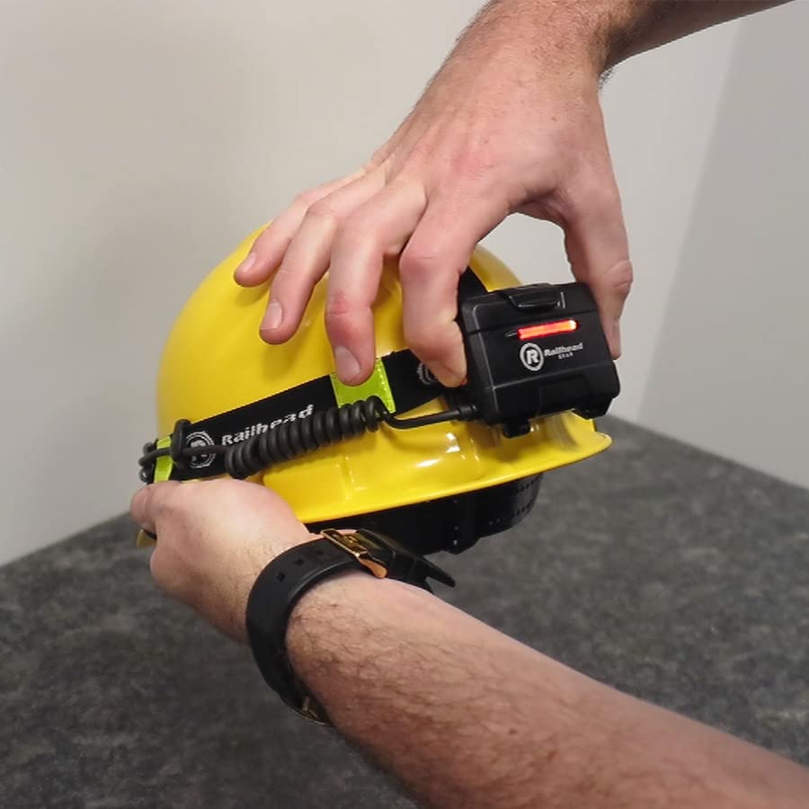 Railhead Gear LED Headlamp - Motion Activated, Zoomable Focus, 450 Lumens, Red Light, Adjustable Reflective Strap