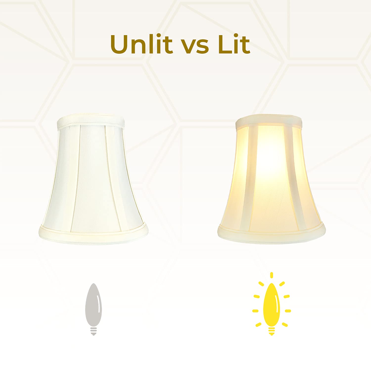 Royal Designs, Inc. True Bell Lamp Shade With Flame Clip Fitter, Bs-704Fc-6Eg-2, Eggshell, 3.5 X 6 X 6.25, Set Of 2