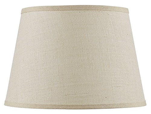 Cal Lighting SH-8111-18L Transitional Burlap Shade, 18in Light Fabric Pendant, 13inx18inx18in