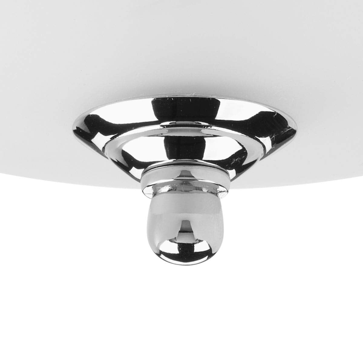 Progress Lighting Three-Light Dome Glass Close-to-Ceiling Fixture, 15-1/4in, Chrome, Alloy Steel, Model P3926-15ET