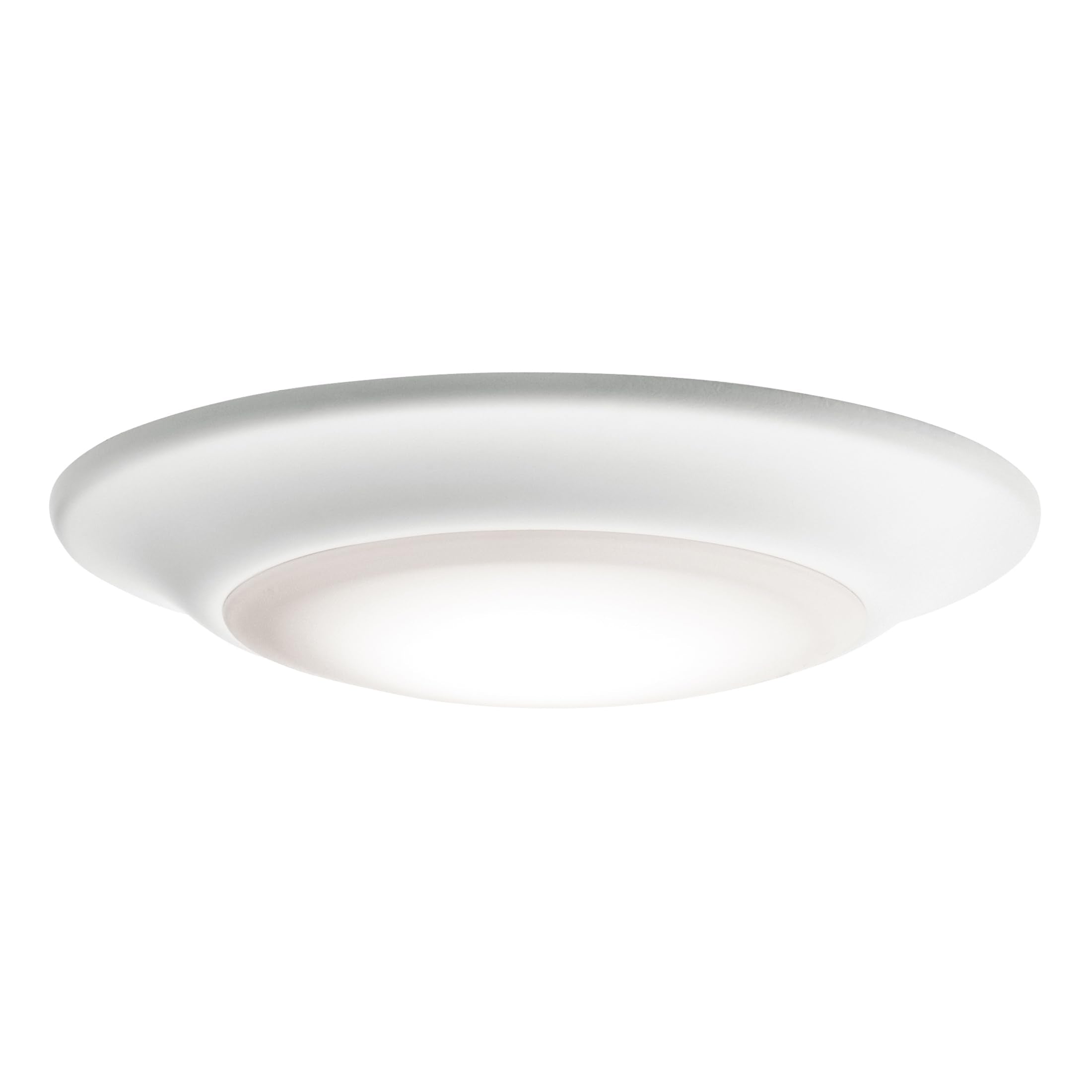 Kichler Gen 1 LED Downlight in White, 6    Ceiling Flush Mount Interior Dimmable Light, 3000K, (6    x 1.5   ), 43878WHLED30