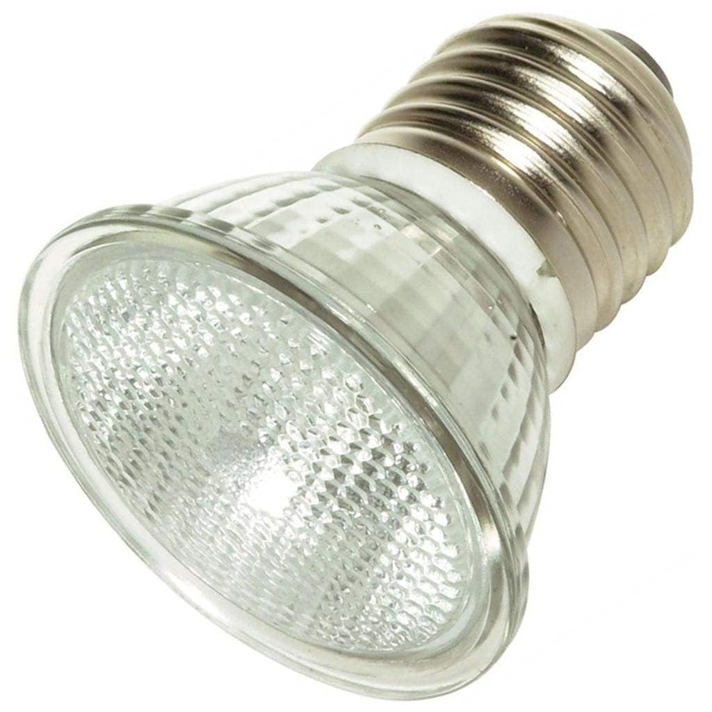 Satco MR16 Halogen Light Bulb, 20W, Clear, Short Neck, 120V, 36 Beam Pattern, Model S4623, 1 Count Pack