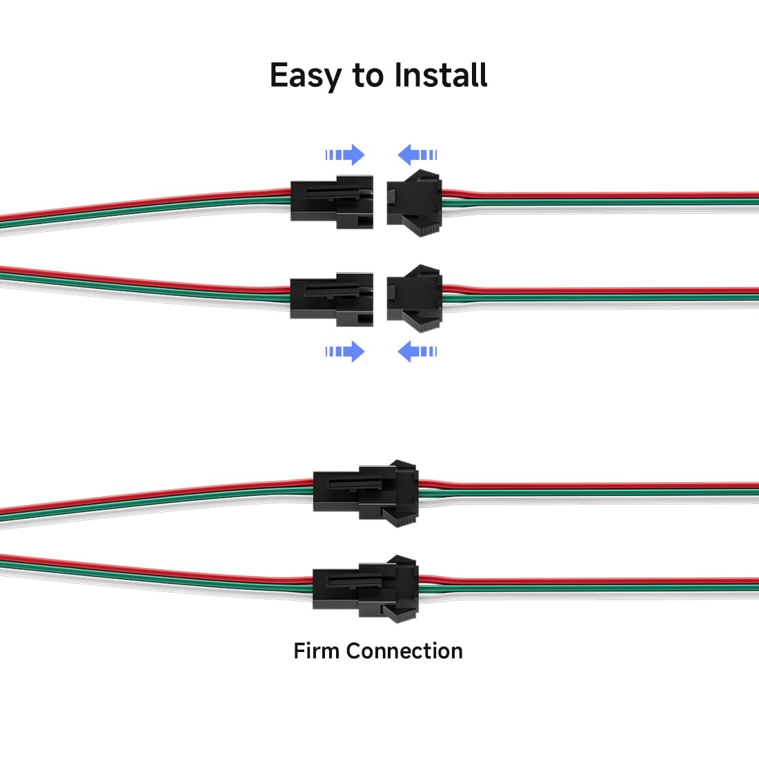 Btf-Lighting 5 Pcs Jst Sm 3Pin V Shape 1 To 2 Connectors For 3 Pin Smd Ws2812B Ws2811 Ws2812 Ws2814 Sk6812 Fcob Ws2811 Ic Addres