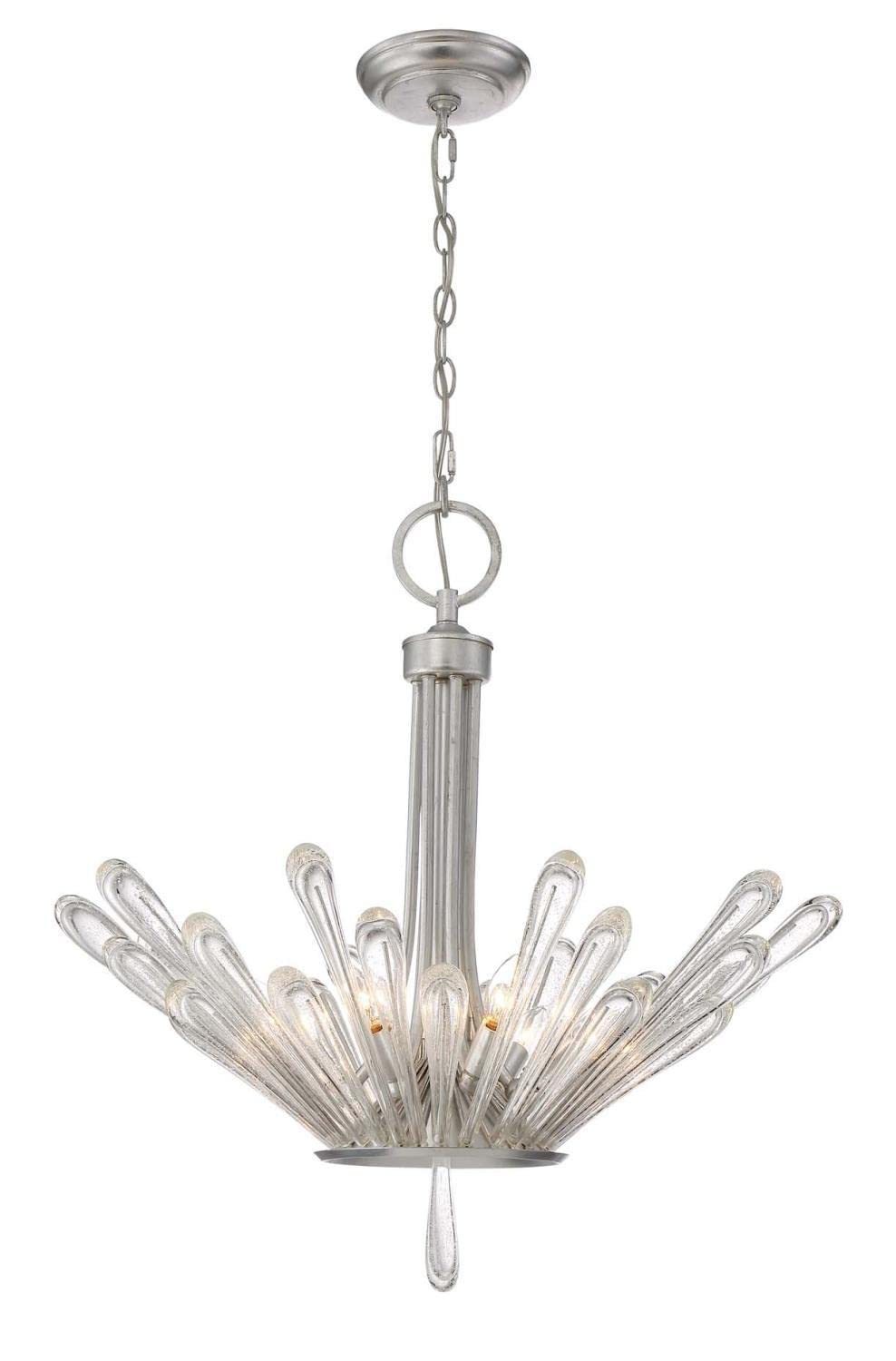 Zeev Contemporary Silver Chandelier, 127X26.6 Alloy Steel Lighting Fixture