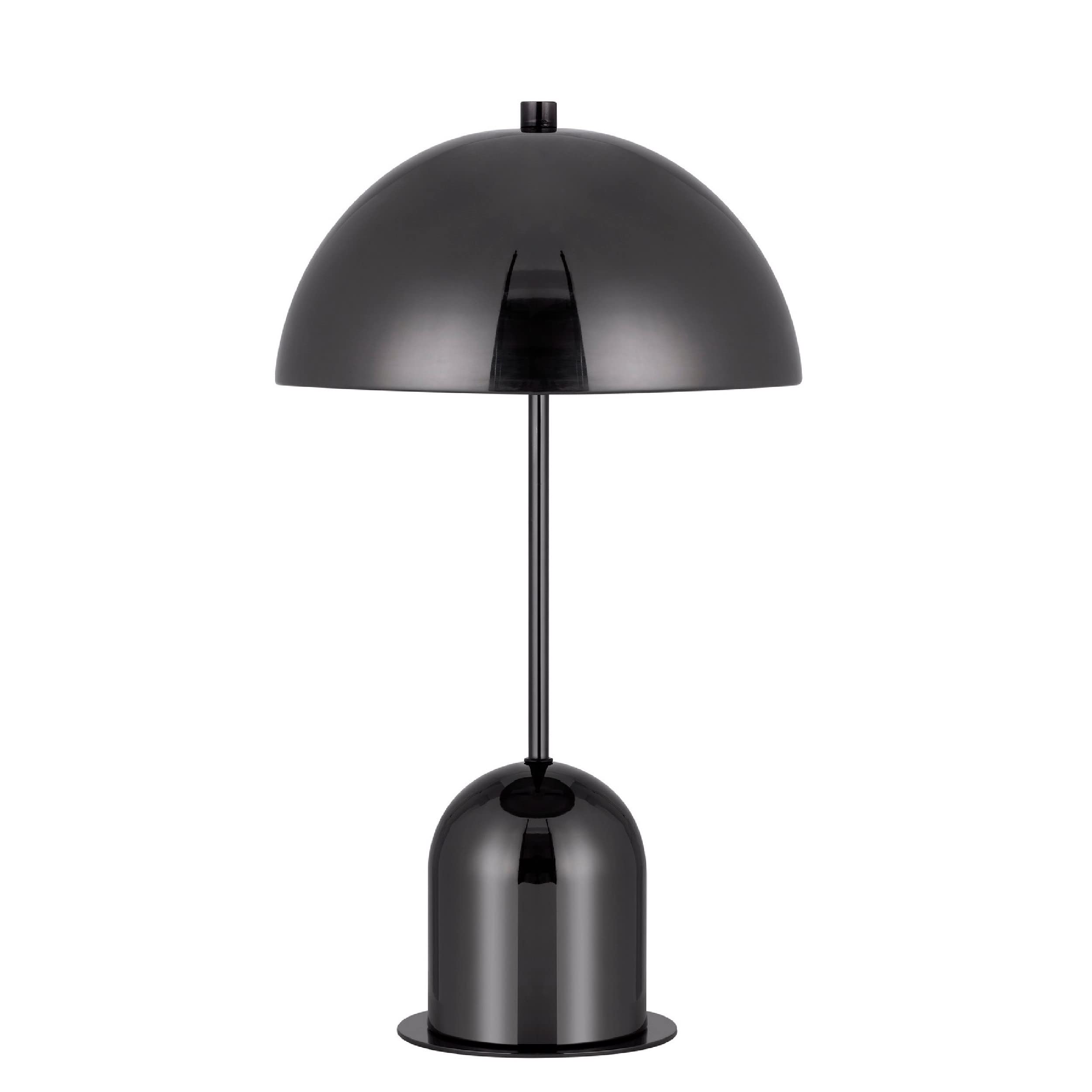 Benzara Metal Accent Table Lamp, 20 Inch, Dome Shade, Black, Model BM271963
