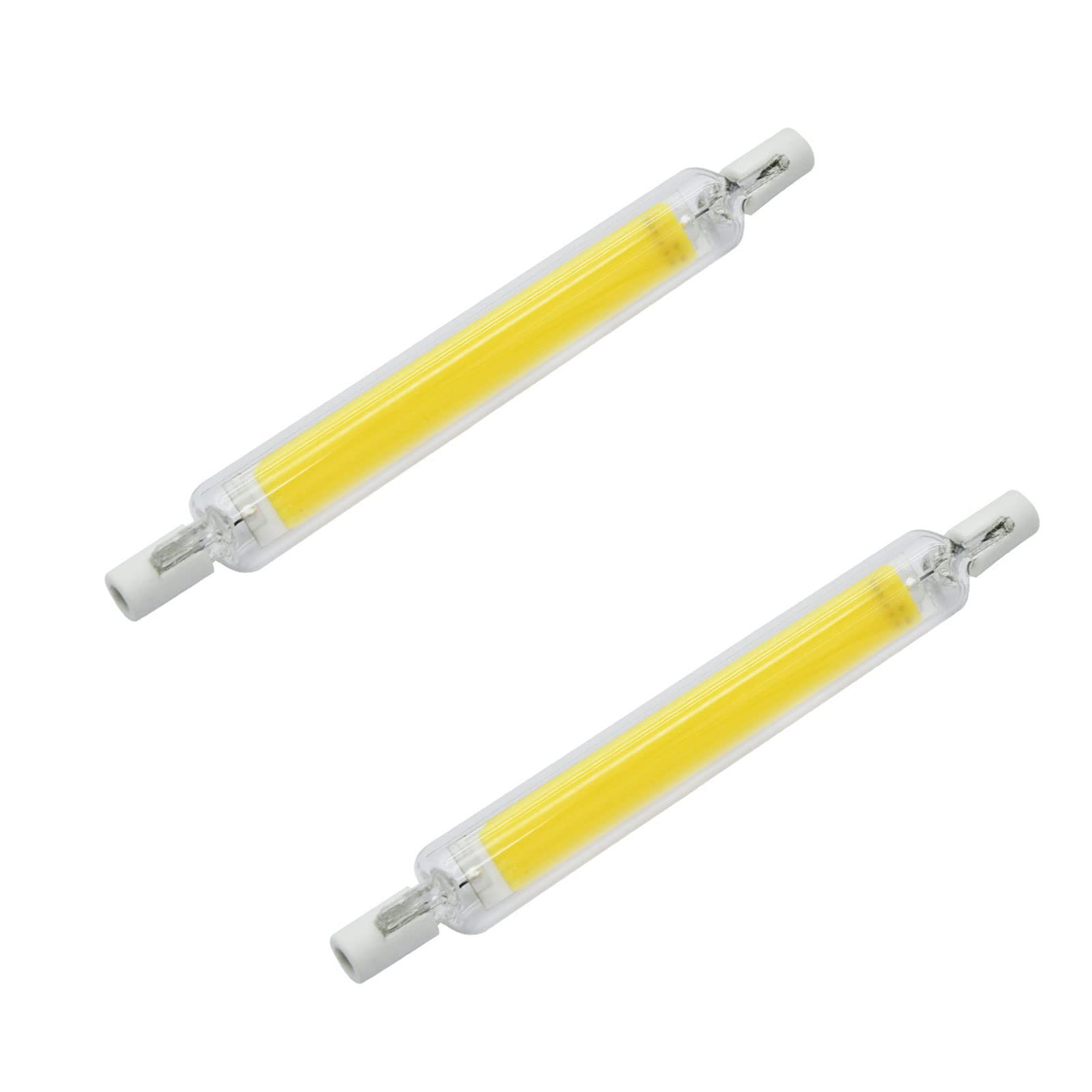 20W R7S LED Bulb (2 Pack) 100W Halogen Equivalent 6000K Daylight White J Type T3 Double Ended Flood Light 360 Beam Angle Landsca