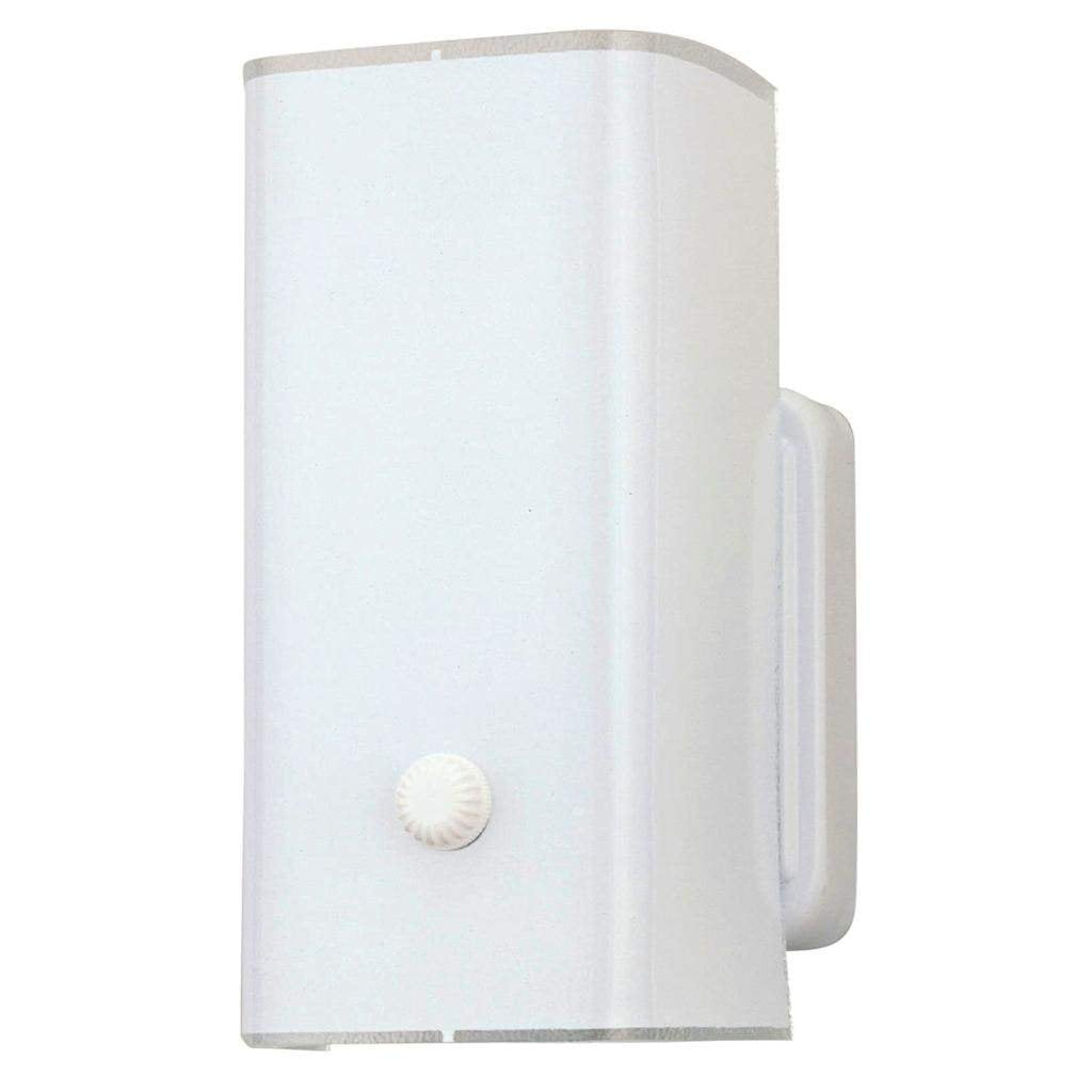 6640100 One-Light Interior Wall Fixture, White Finish Base with White Ceramic Glass
