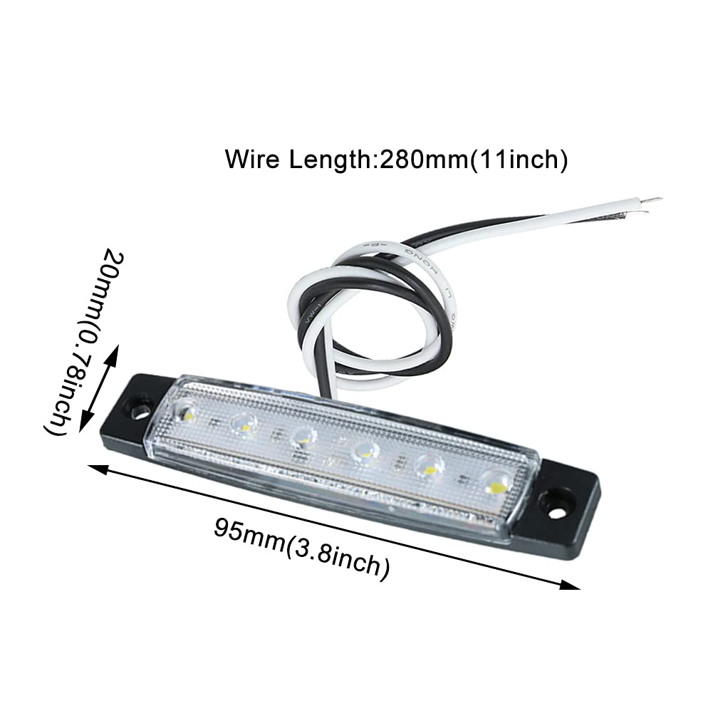 WIMACT Marine Boat Lights, 12V Waterproof Interior Navigation Lighting, 10 Pack, White