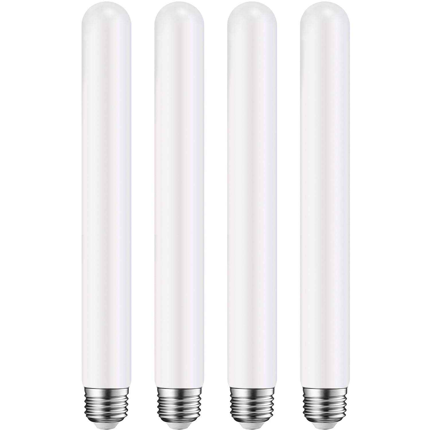 Leools Led Light Bulb T10 12W 11.8Inch E26 Base Matt Opal Porcelain Dimmable Tubular Led Light Bulb,E26 Edison Bulb 12W Equal 10