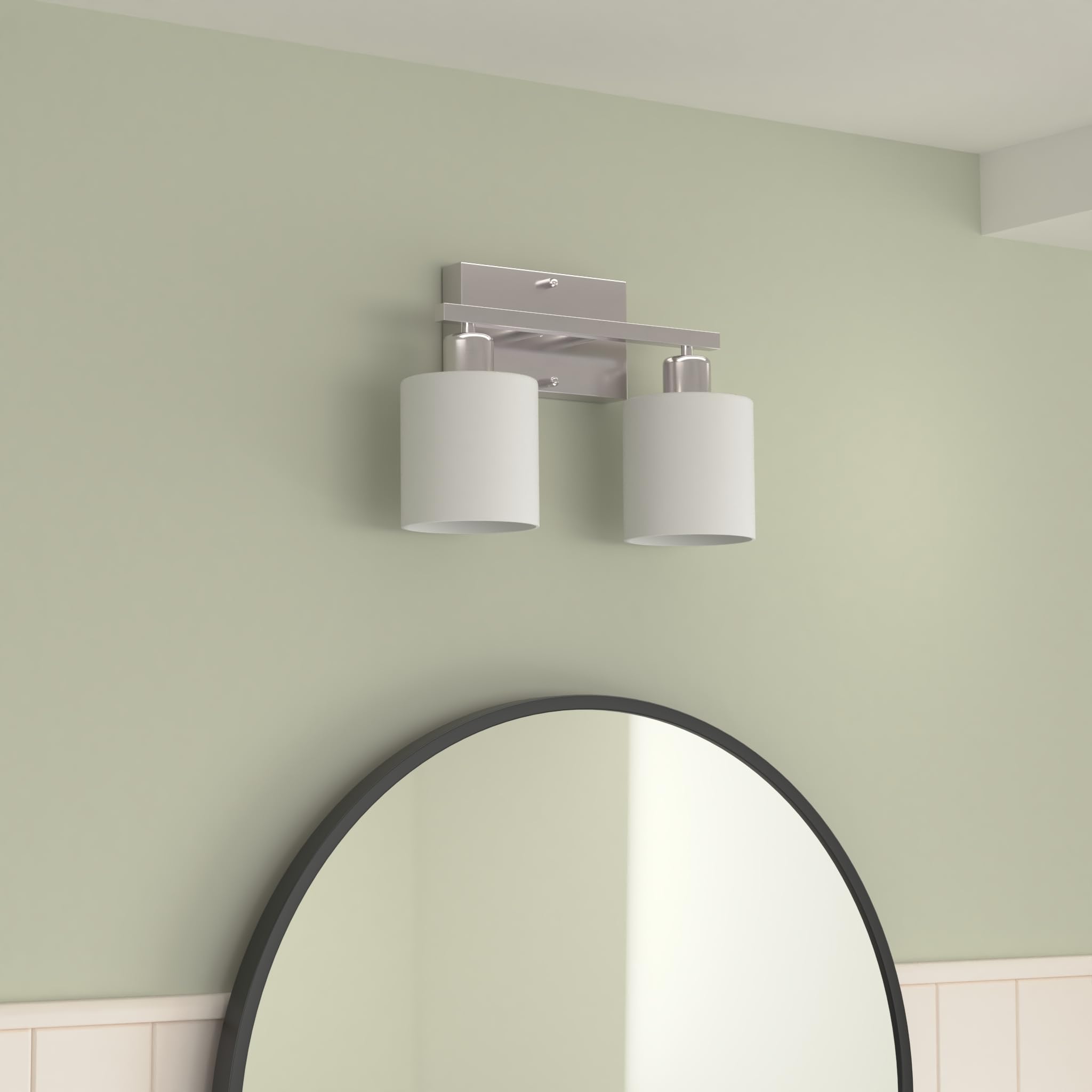 Dekang Bathroom Vanity Light Fixture Over Mirror With Brushed Nickel, Modern 2-Light Wall Sconces Lighting For Bedroom,Living Ro
